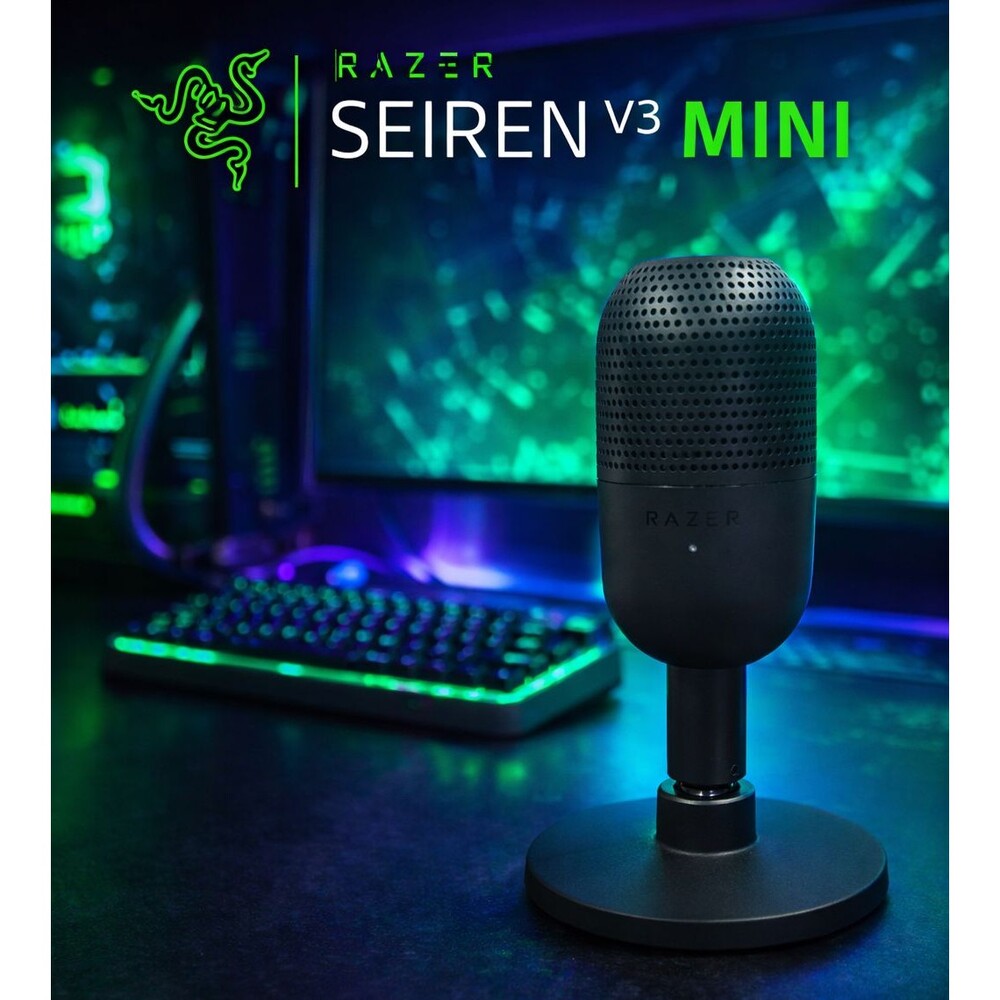 Razer Seiren V3 Mini USB Microphone Compact Gaming Streaming Mic Black